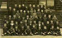 Sepia photograph of a class from Pye Bank Primary School, 1921.