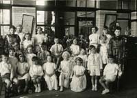 Black and white photograph of the May Queen celebrations, 1938.