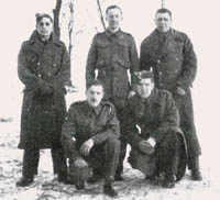 Black and white photograph of Tom Gould and other Prisoners of War in Germany, 1940.