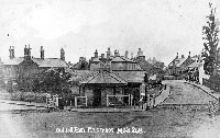 Black and white photograph of the exterior of Toll Bar Cottage from the early 1900s