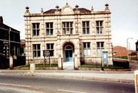 Colour photograph of the exterior of Burngreave Vestry Hall in the 1980s