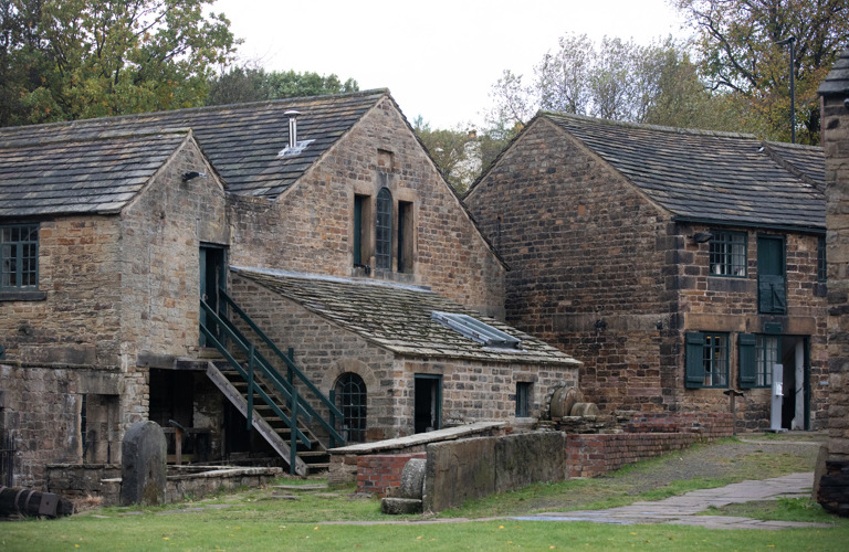 A photograph of the brick buildings at Abbeydale Industrial Hamlet